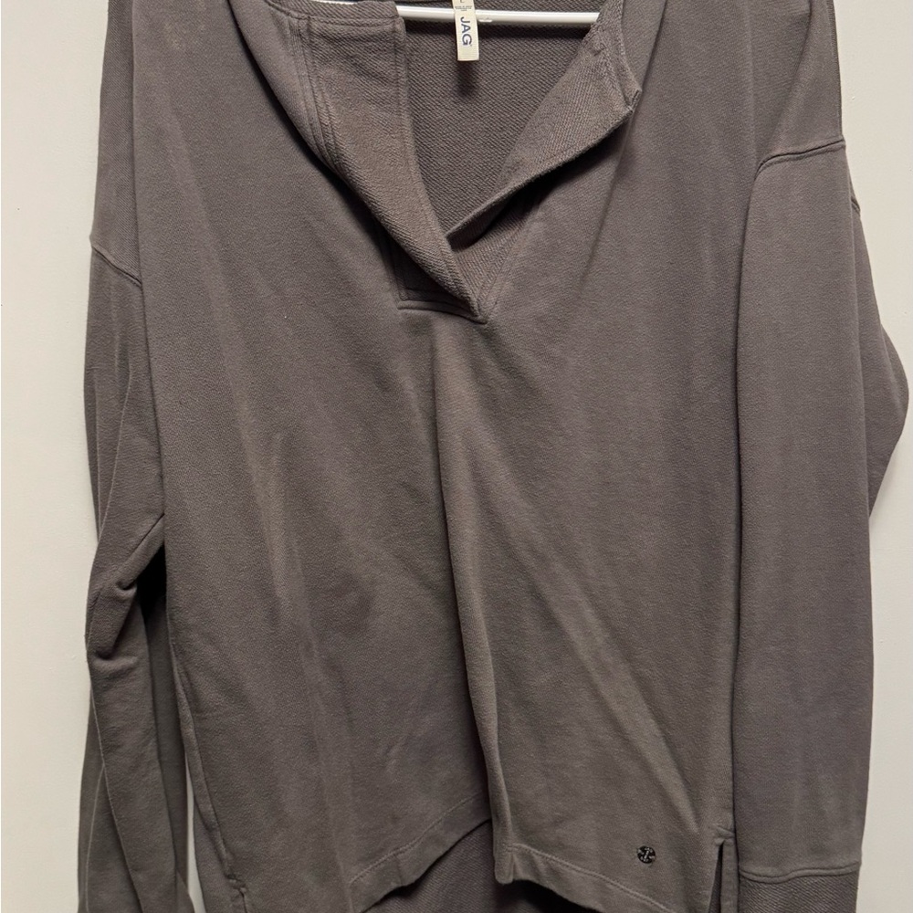 Jag Jeans Taupe Textured Knit Top